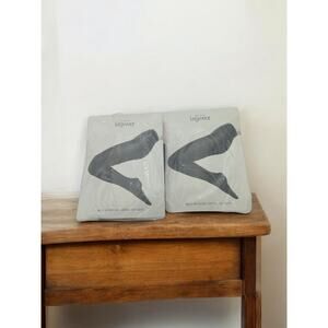 2 VTG Avon B Matte Microfiber Control Top Tights Black And Dark Navy NIP